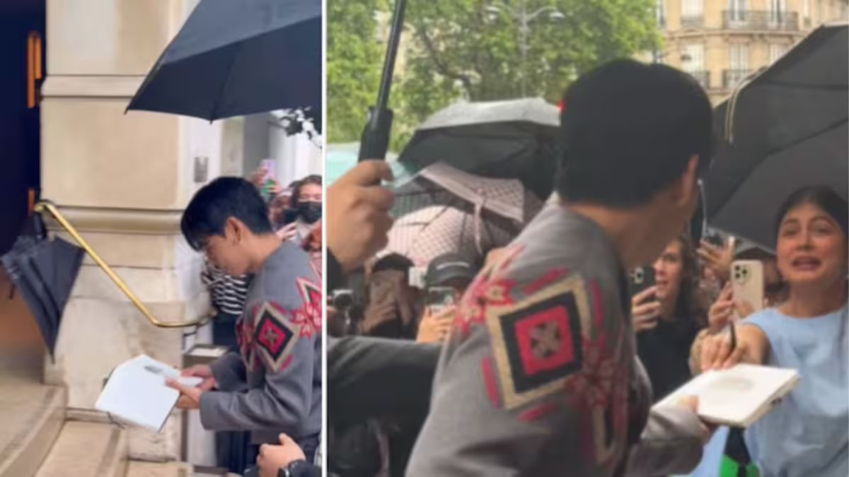 V accepted the sketch without signing it, making the fan feel seen and overjoyed