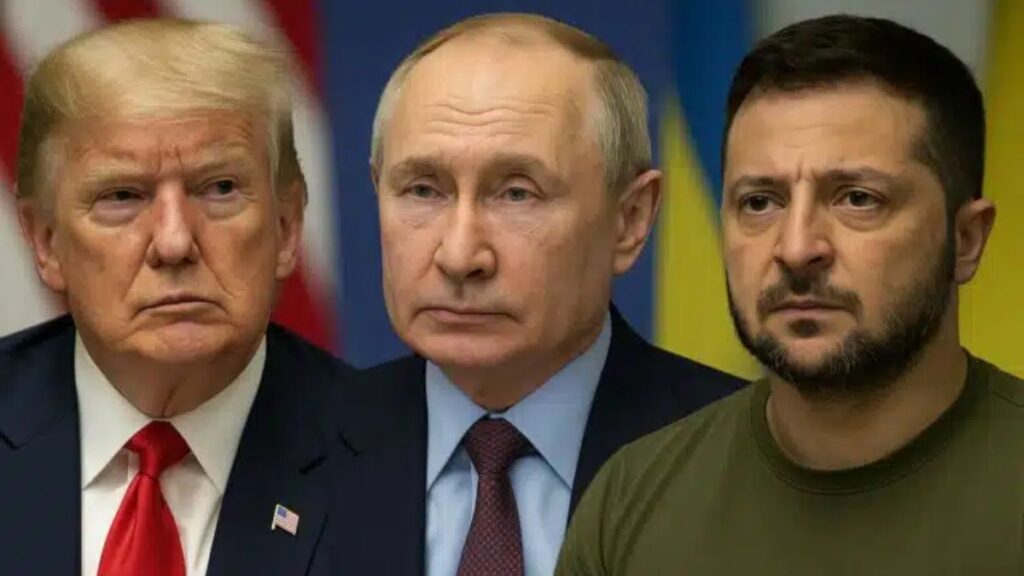 Donald Trump, Vladimir Putin, Volodymyr Zelensky