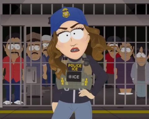 Kristi Noem portrayed in a recent episode of “South Park.”
