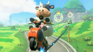 Mario Kart World Moo Moo Cow