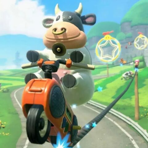 Mario Kart World Moo Moo Cow