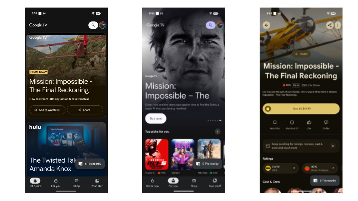 Material 3 Expressive Update on Google TV