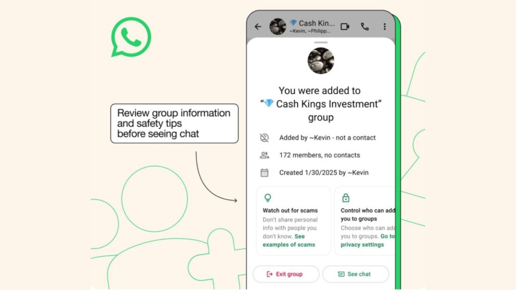 New WhatsApp Safety Update Fights Group Chat Scams