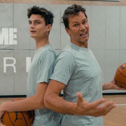 Tom Brady with his son Jack Brady