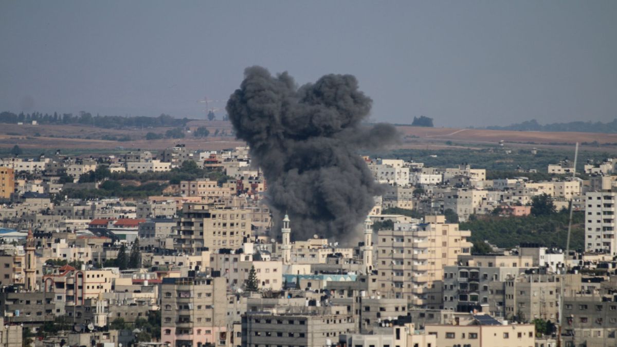 Bombarded Gaza City
