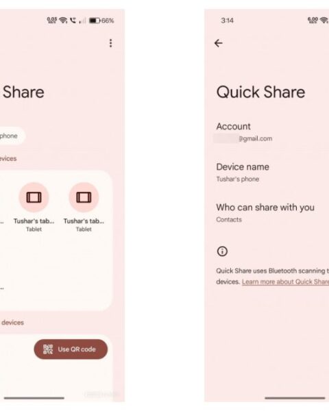 Google Updates Quick Share With New Send and Receive Modes
