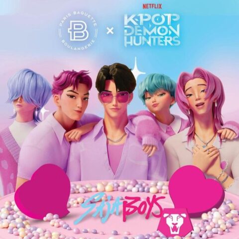 Paris Baguette's Soda Pop Cake in collaboration with KPop Demon Hunters