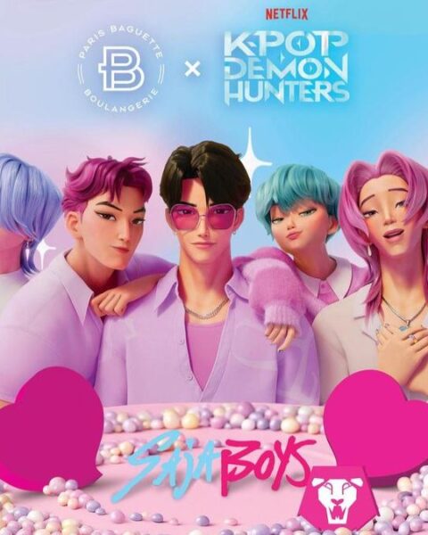 Paris Baguette's Soda Pop Cake in collaboration with KPop Demon Hunters