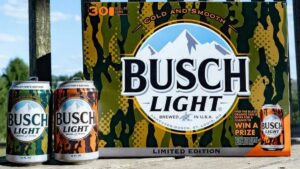 Busch Light's hunting cans.