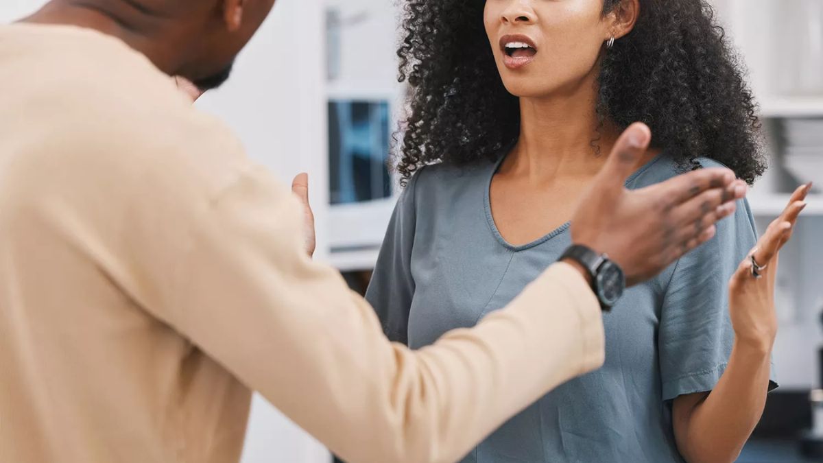 Couple Fighting Stock Photo