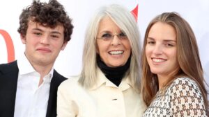 Diane Keaton with her kids, Dexter and Duke Keaton.