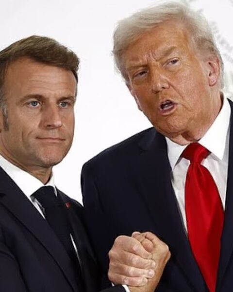 Donald Trump and Emmanuel Macron's bizarre 26-second handshake in Egypt