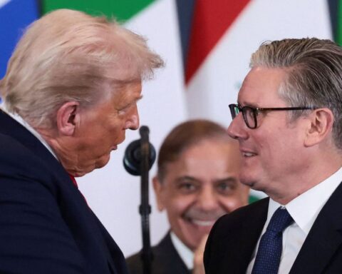 Donald Trump with Keir Starmer