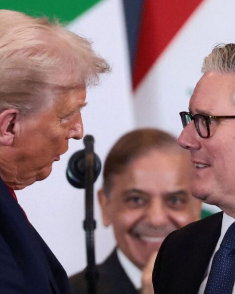 Donald Trump with Keir Starmer