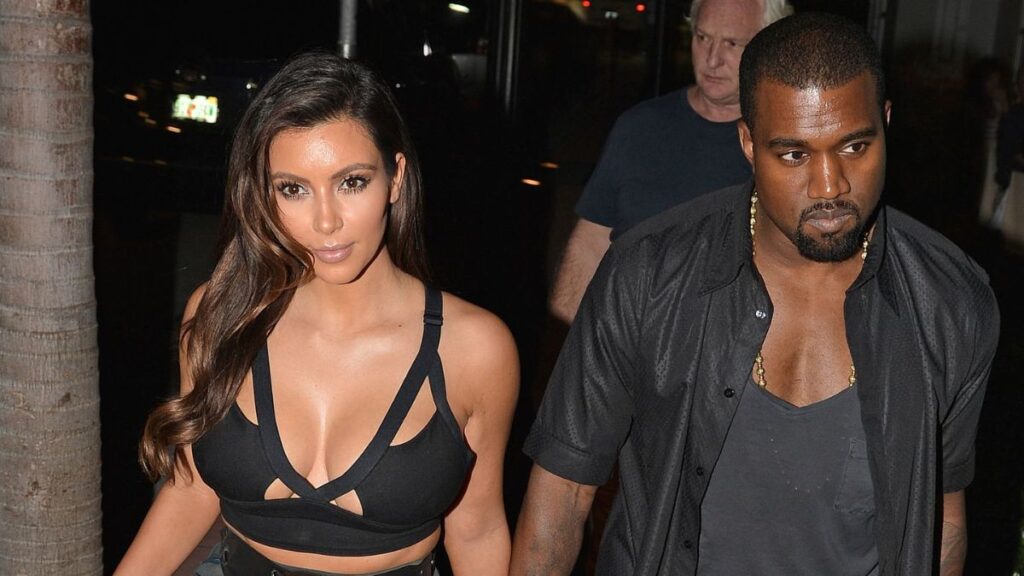 Kim Kardashian with Kanye West