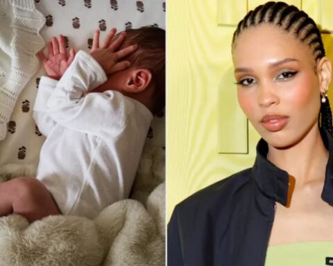 Nara and Lucky Smith's newborn daughter