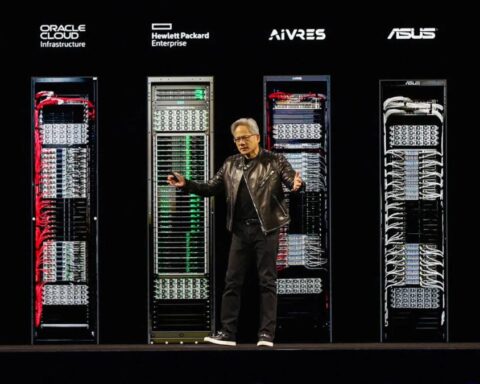 Nvidia CEO Jensen Huang delivers the keynote for the Nvidia GPU Technology Conference (GTC) at the SAP Center in San Jose, California, U.S. March 18, 2025.
