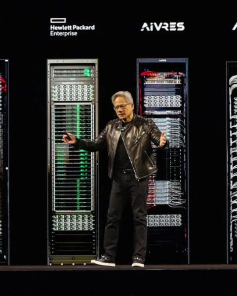 Nvidia CEO Jensen Huang delivers the keynote for the Nvidia GPU Technology Conference (GTC) at the SAP Center in San Jose, California, U.S. March 18, 2025.
