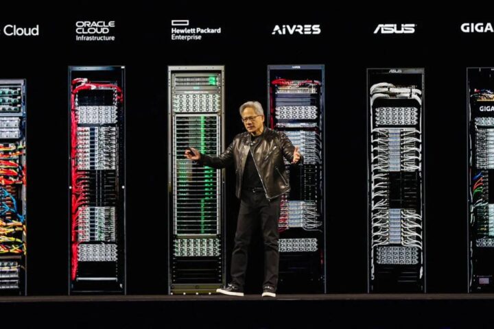 Nvidia CEO Jensen Huang delivers the keynote for the Nvidia GPU Technology Conference (GTC) at the SAP Center in San Jose, California, U.S. March 18, 2025.