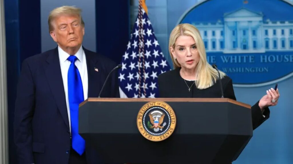 Pam Bondi with Donald Trump
