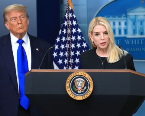 Pam Bondi with Donald Trump