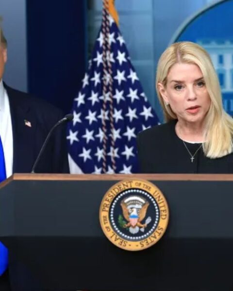 Pam Bondi with Donald Trump