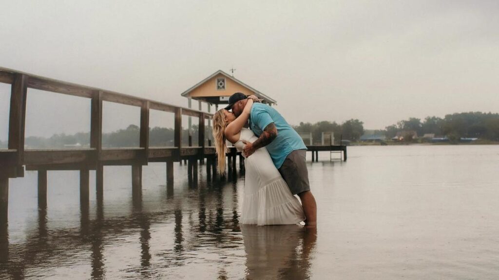 Ali Oswalt and David Barrett during their photoshoot with Brooke LeVesque.
