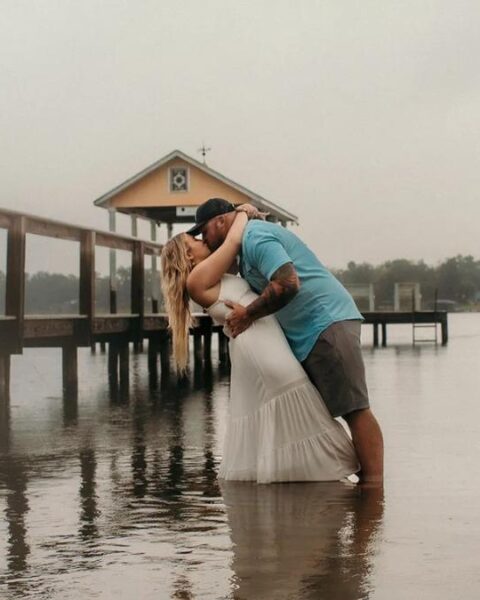 Ali Oswalt and David Barrett during their photoshoot with Brooke LeVesque.