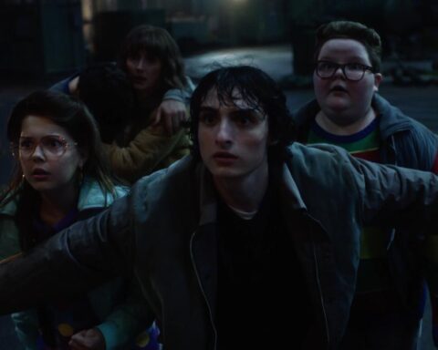 Stranger Things Season 5 ― Mike Guarding Kids from Demogorgons