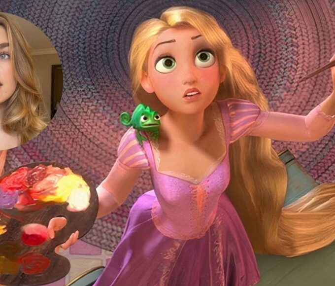 Australian actress Teagan Crof as Rapunzel in the live action adaptation of Disney's 'TANGLED'