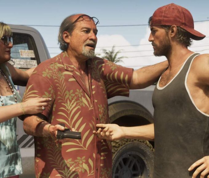 GTA 6 Screenshot Showing Jason Interacting With Other Characters