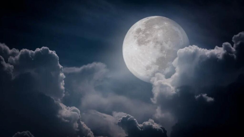 Moon in The Night Sky