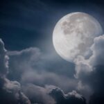 Moon in The Night Sky