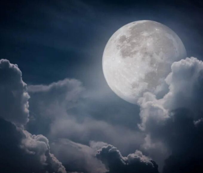 Moon in The Night Sky