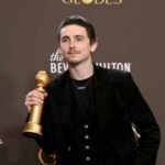 Timothee Chalamet at the 83rd Golden Globe awards