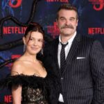 David Harbour with Millie Bobby Brown