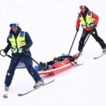 Finley Melville Ives was stretchered away after his crash