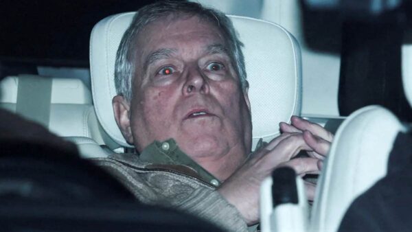 Former Prince Andrew after being arrested on Feb. 19.