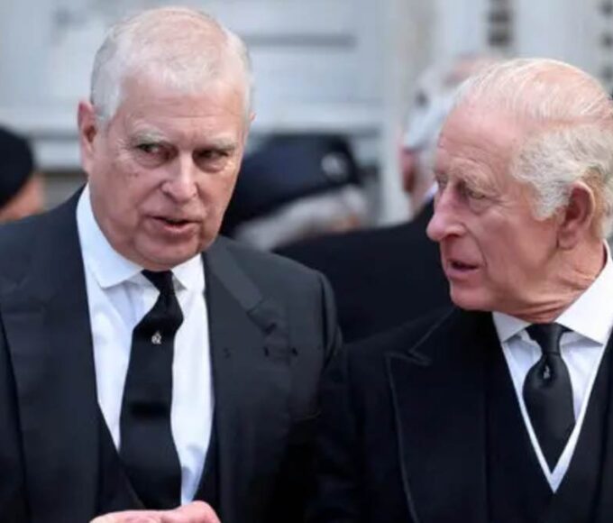 King Charles with his brother Prince Andrew