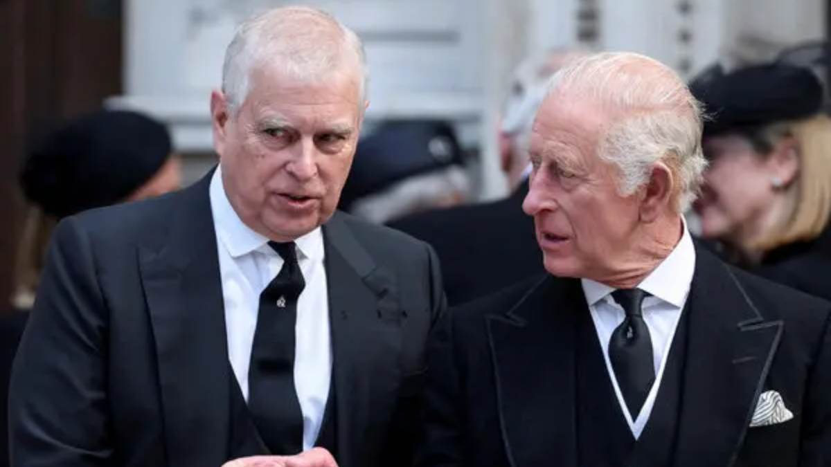 King Charles with his brother Prince Andrew