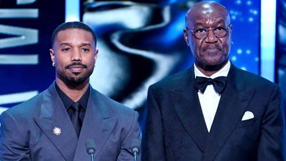 Michael B Jordan (left) and Delroy Lindo at BAFTA 2026