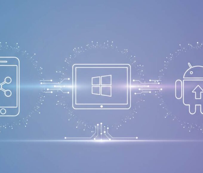 This Free Tool Lets You Share Files Between iPhone, Windows, and Android, editorial image with proper icons, no text