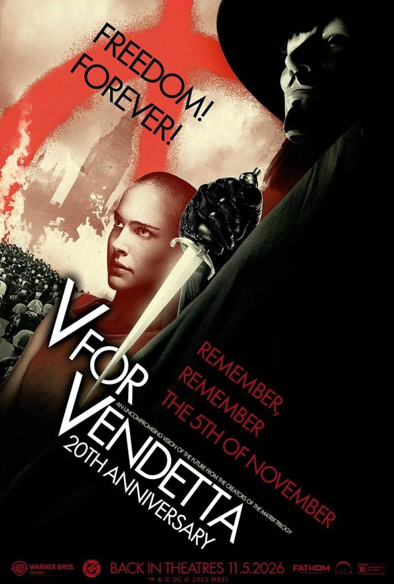 V for Vendetta Returns to Theaters for 20th Anniversary in November 2026