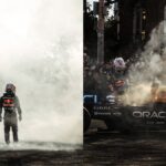 Yuki Tsunoda's Red Bull caught fire during his San Francisco showrun