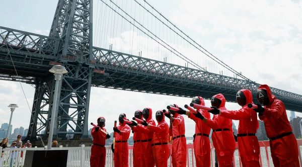 A fan event in Brooklyn on Friday to publicize the third season of Squid Game
