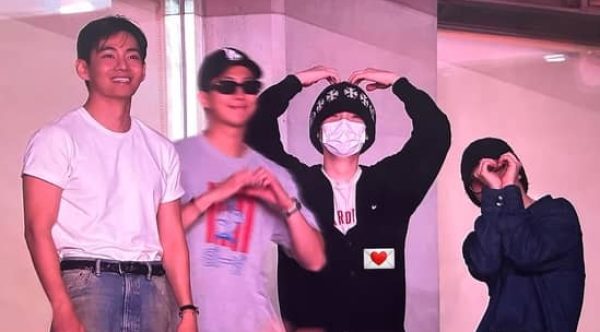 BTS' Jin, Suga, V and Jimin waved at fans from the strands