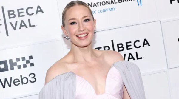 Carrie Coon attends The Gilded Age premiere during the 2025 Tribeca Festival at BMCC Theater