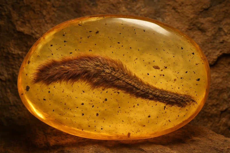 Dinosaur Tail in Amber (concept)