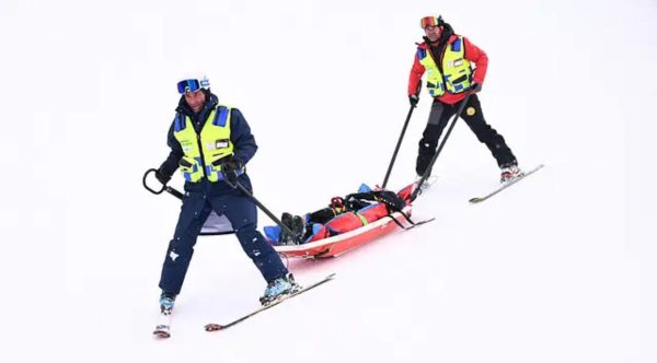 Finley Melville Ives was stretchered away after his crash