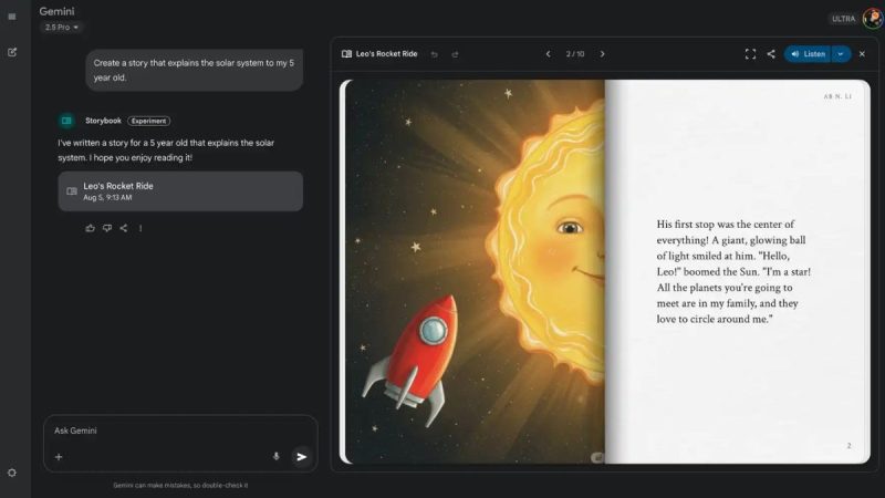 Gemini App Can Now Turn Your Ideas into Illustrated Storybooks and Comics